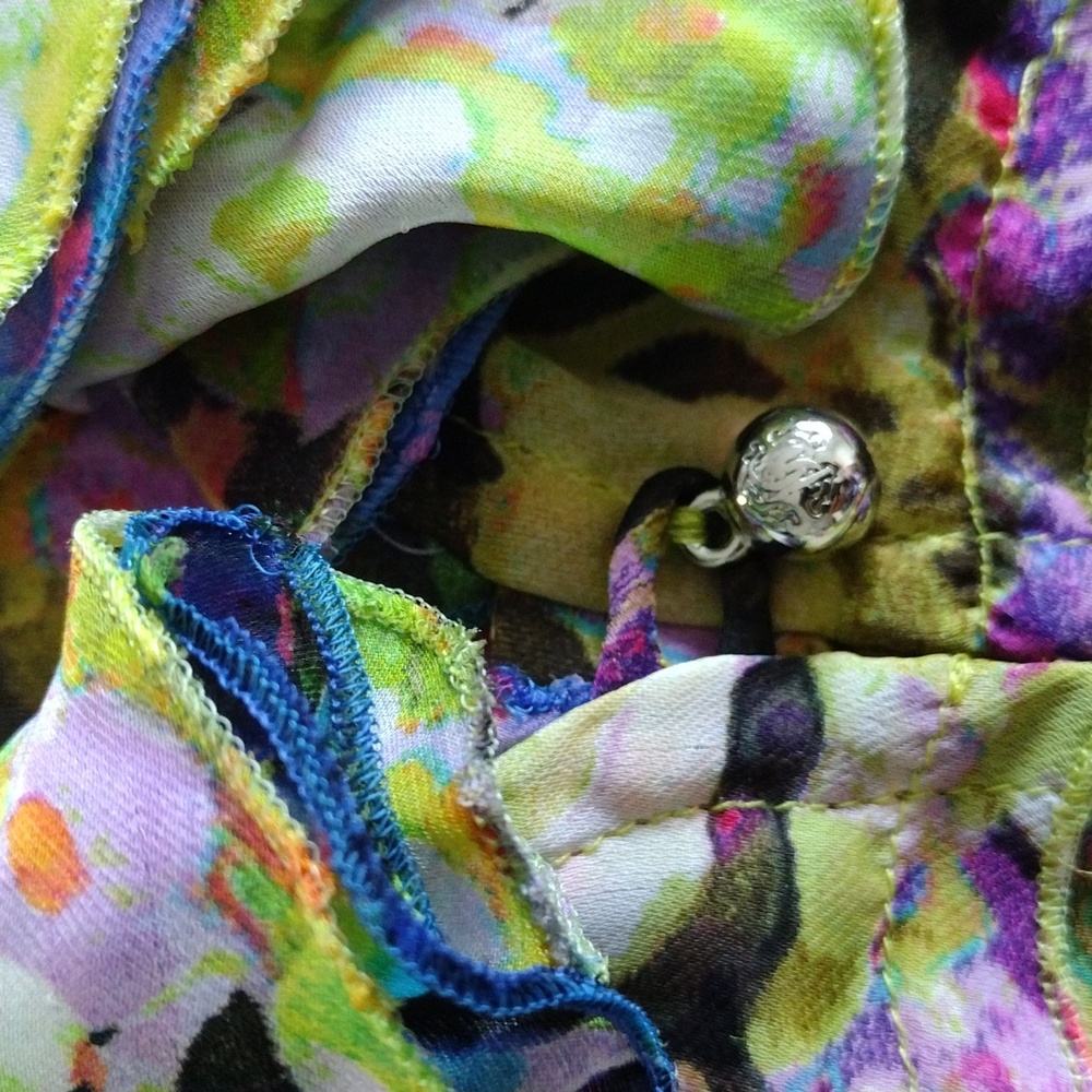 Roberto Cavalli 100% Silk Floral Button Down Shirt - Multicolor. Size EU 42 - Picture 12 of 17